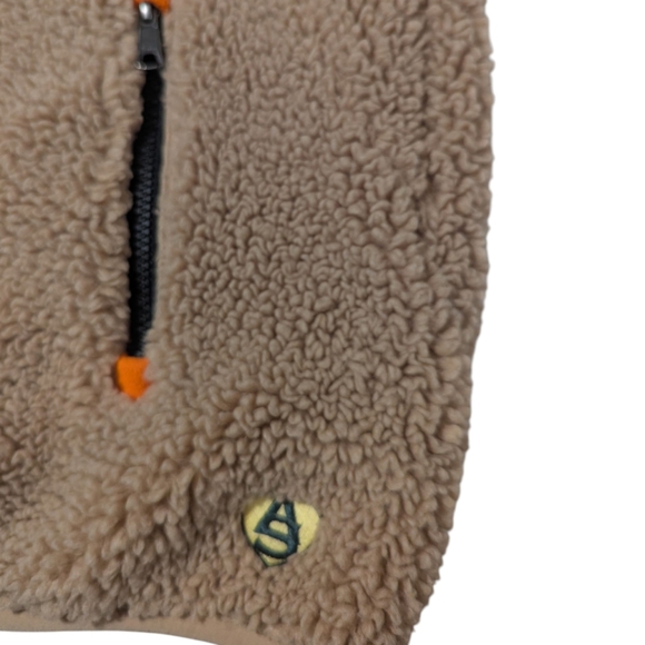 Alphastyle Men's Tan Sherpa Oversized Jacket Size Medium - Picture 5 of 11